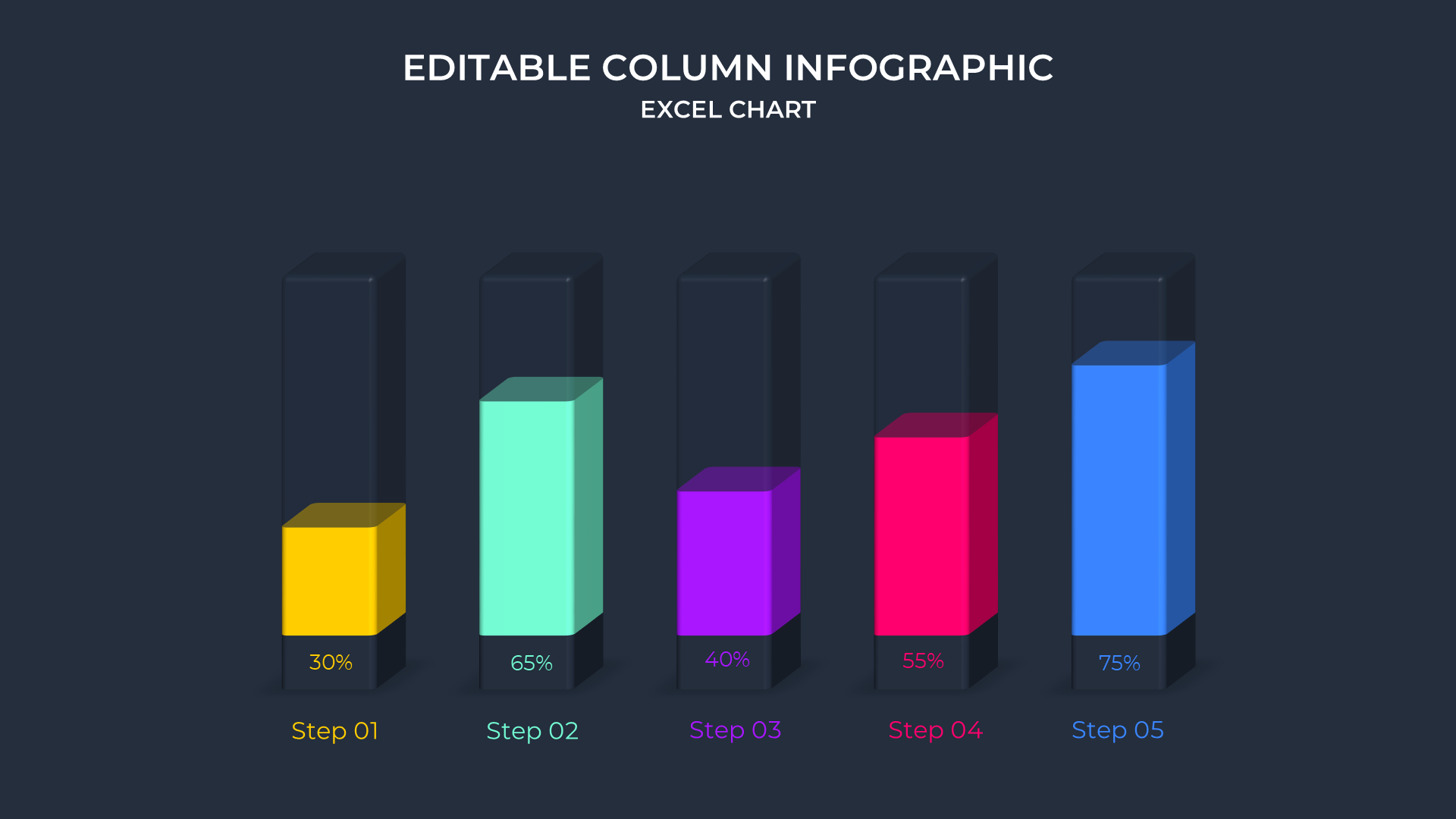 Excel Data Charts [dark] slide 5